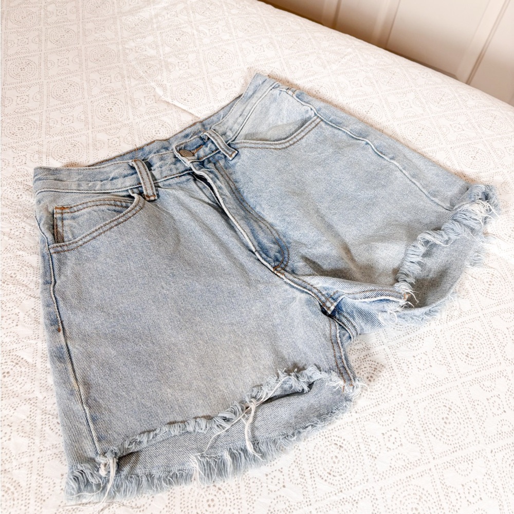 Brandy Melville High Waisted 100% Cotton Blue Jean Denim Shorts
